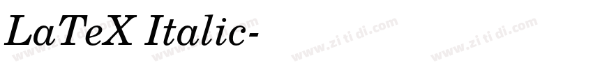 LaTeX Italic字体转换